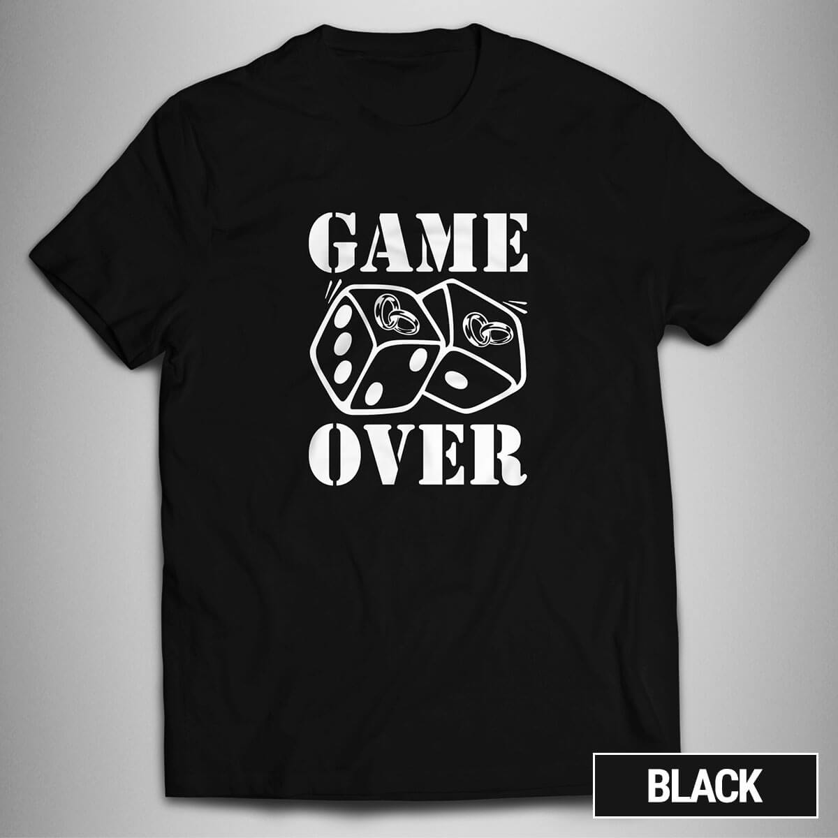 Junggesellenabschied Game Over FUN Heirat TShirt modern cool bis 5XL MTD097